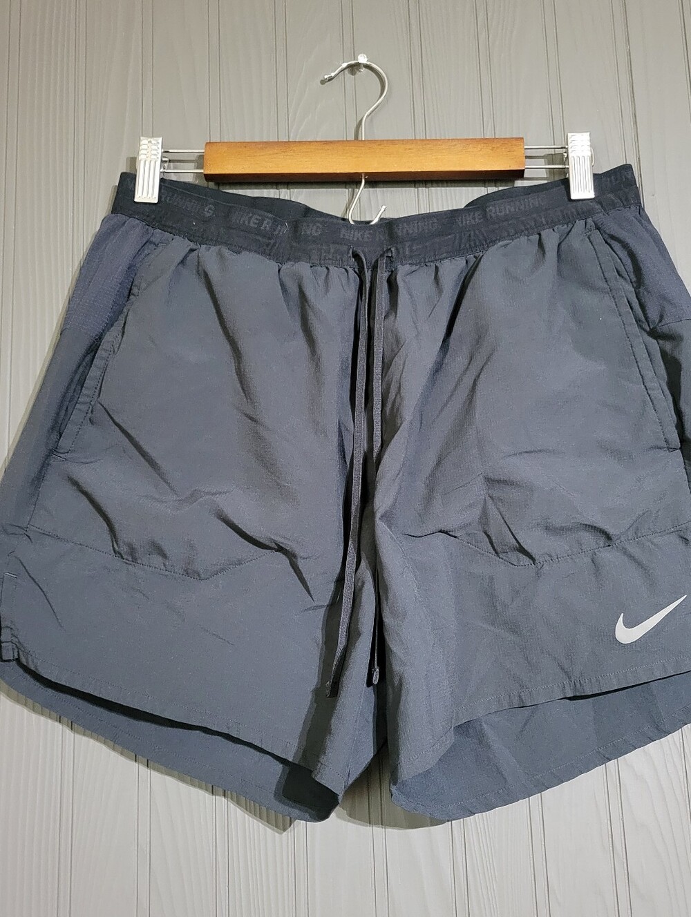 Nike Dri-Fit Stride Running Shorts Athletic Brief Lined Black Men's Large